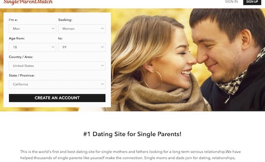 singleparentmatch homepage