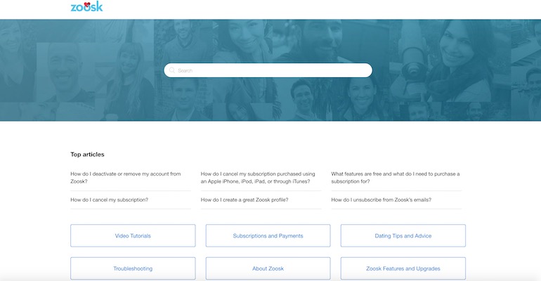 faq of zoosk
