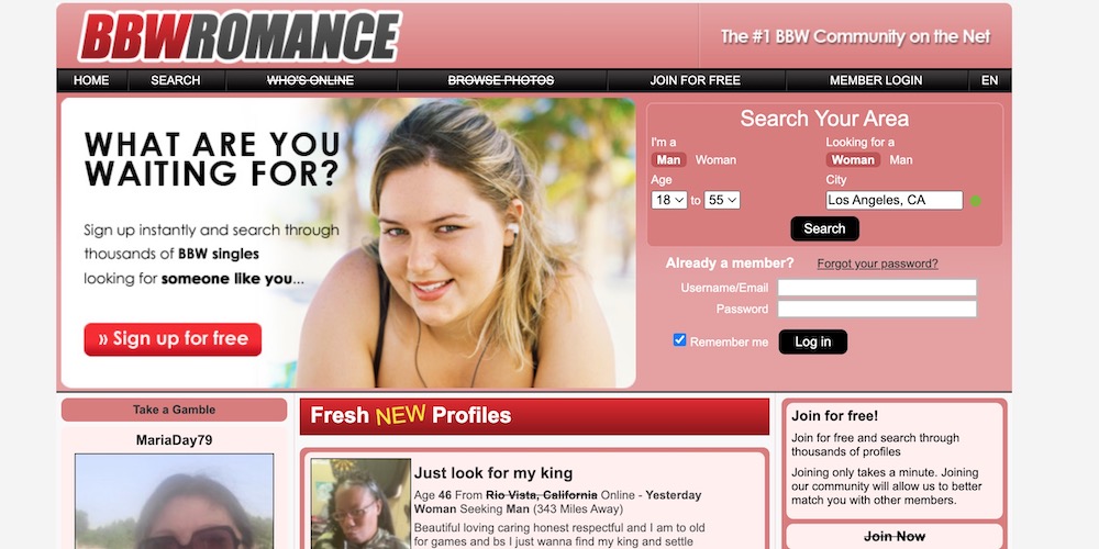 bbwromance homepage